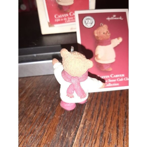 New 2002 Hallmark Keepsake 100th Anniversary Teddy Bear Calvin Carver Ornament - Picture 3 of 7